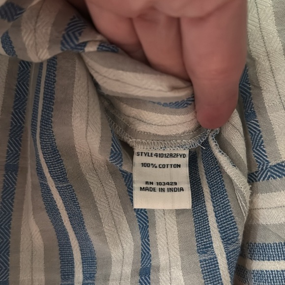 Caffe Marrakesh Button Down Shirt Blouse Womens plus Sz 1X Cotton Coastal Beach - Picture 6 of 8